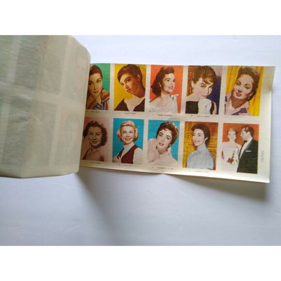 1950s Transfer Picture Book Decal James Dean John Wayne Rock Hudson Gable Curtis - Picture 4 of 11